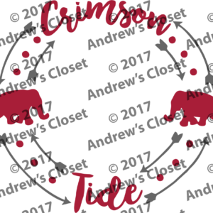 Crimson Tide Alabama Monogram Decal