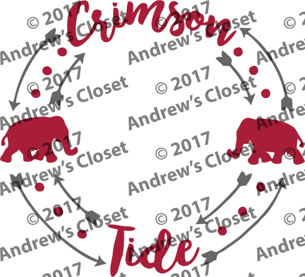 Crimson Tide Alabama Monogram Decal