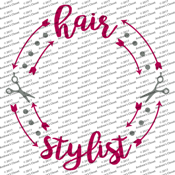 Hair Stylist Monogram Decal