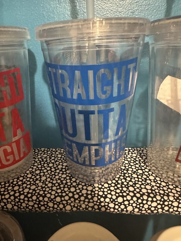 16oz Clear Tumbler - Straight Outta Memphis