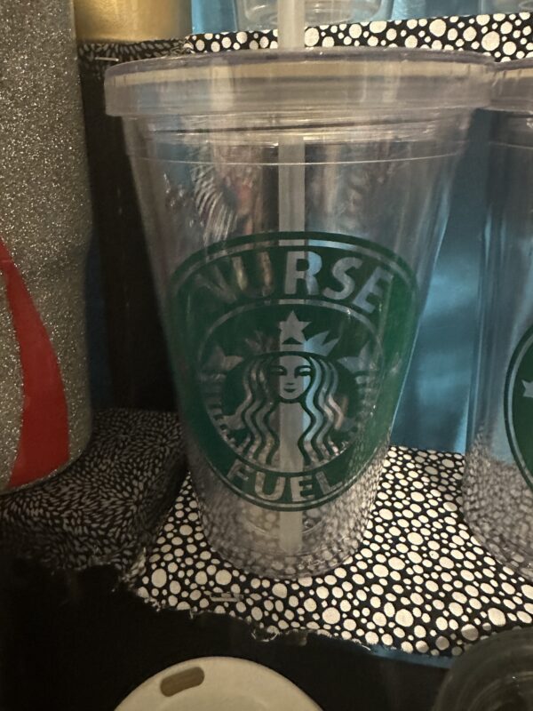 16oz Clear Tumbler - Nurse Fuel