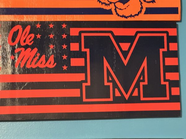 Wooden Flag - Ole Miss