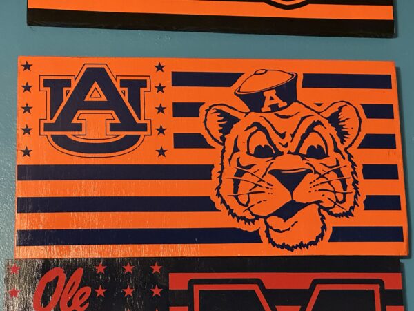 Wooden Flag - Auburn