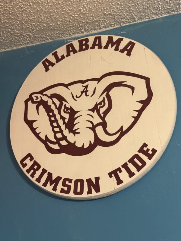 Cir Wood Sign - 18" Alabama