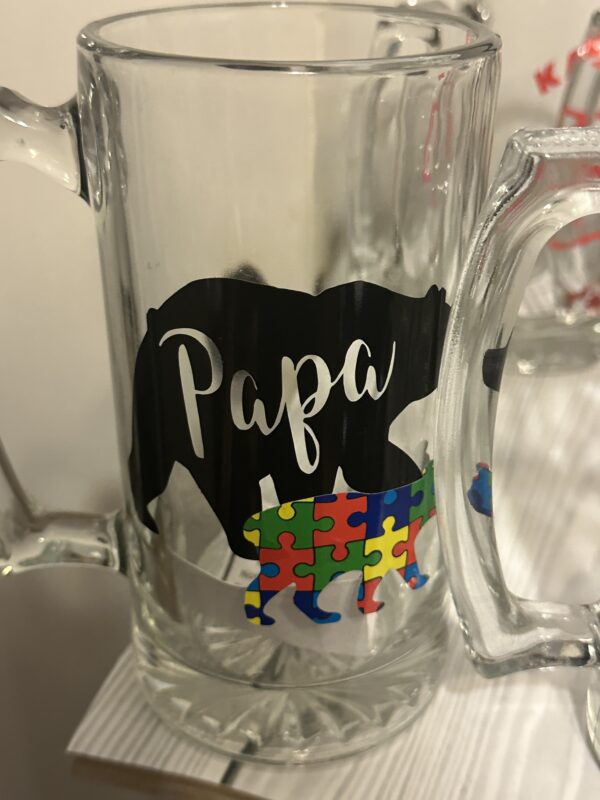 Beer Mug - Papa Bear Autism Mug