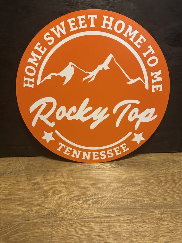 Cir Wood Sign - 18" Rocky Top (Thin)