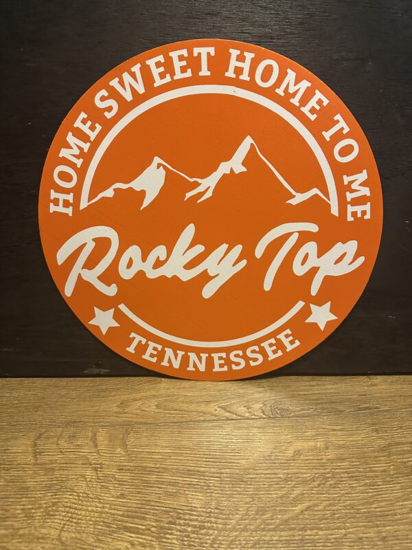 Cir Wood Sign - 14" Rocky Top