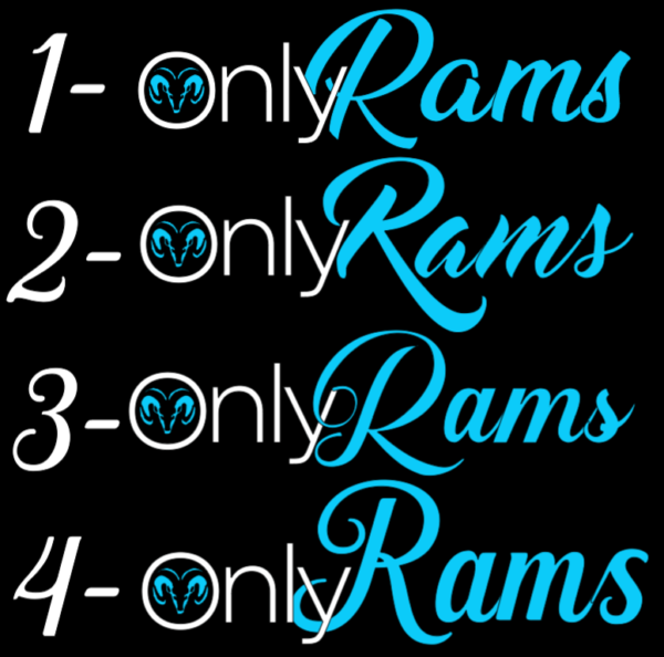 Only Rams Vinyl Decal