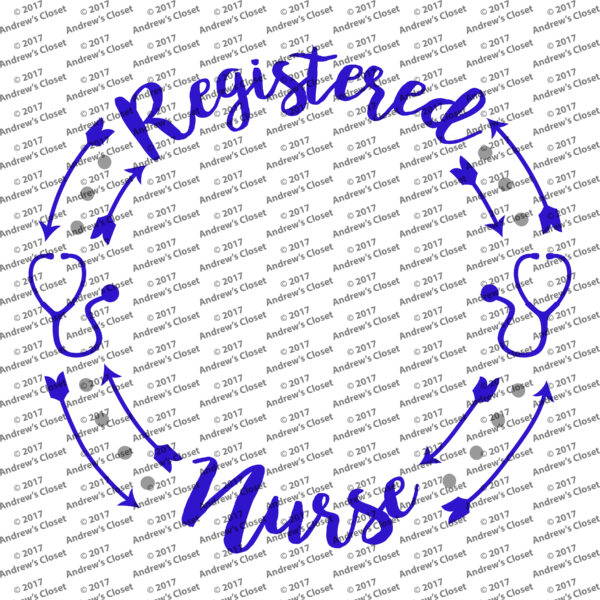 Registered Nurse Monogram Decal